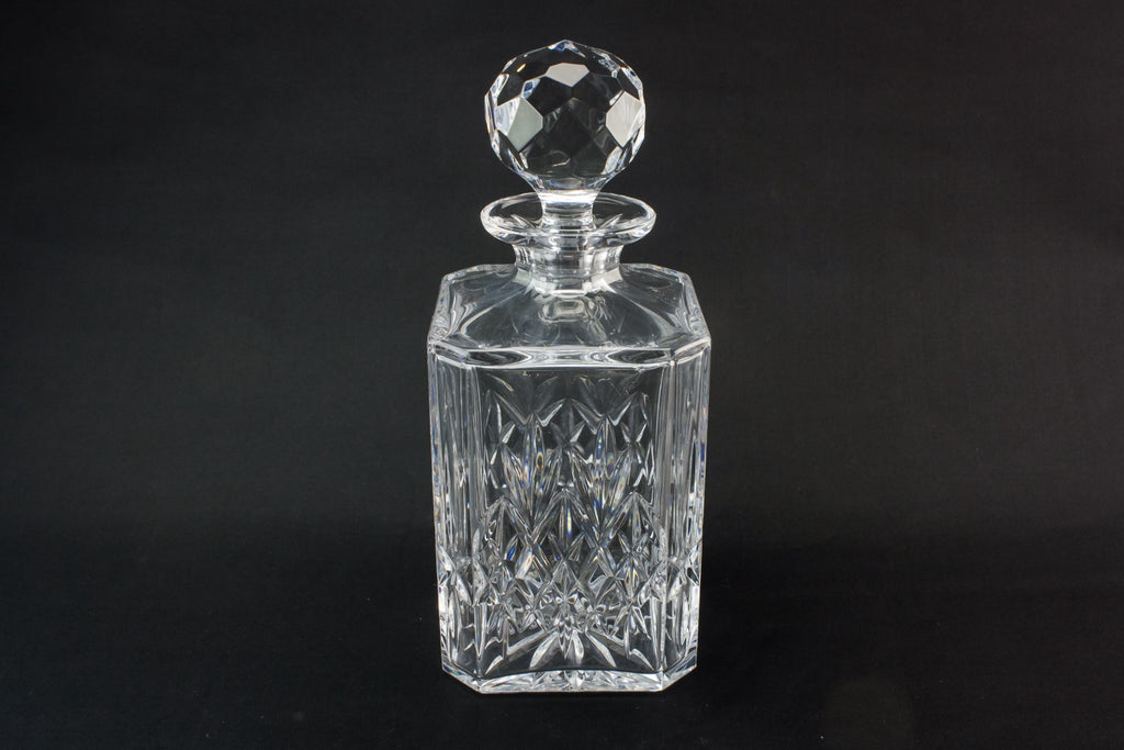 Cut glass octagonal decanter