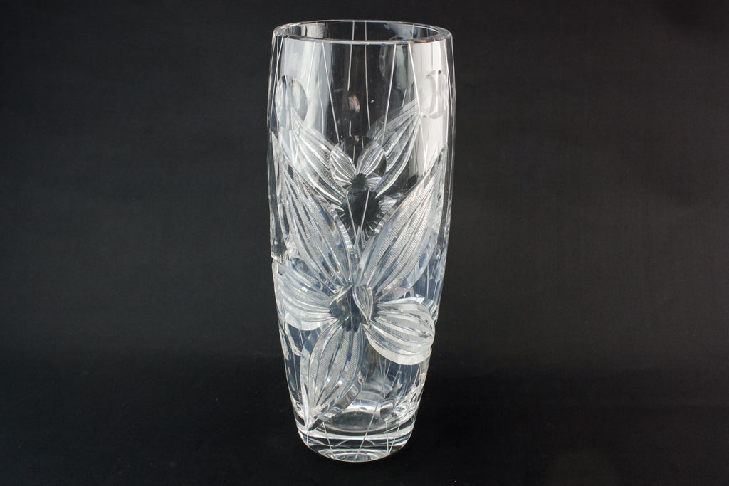 Tall glass vase