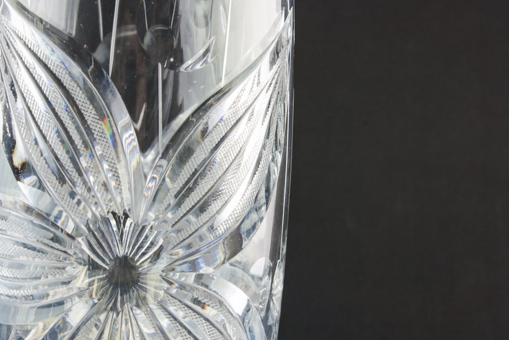Tall glass vase
