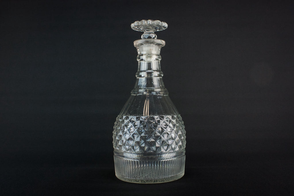 Georgian cut glass decanter
