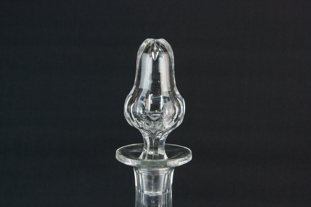Ovoid cut glass decanter