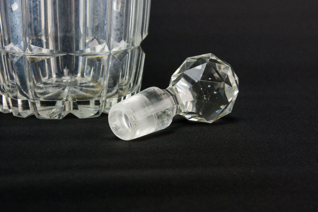 Cut glass heavy decanter