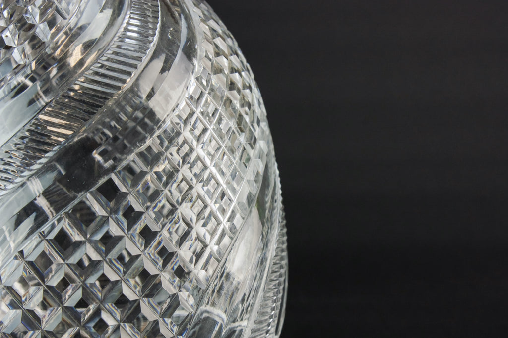 Cut glass lamp shade