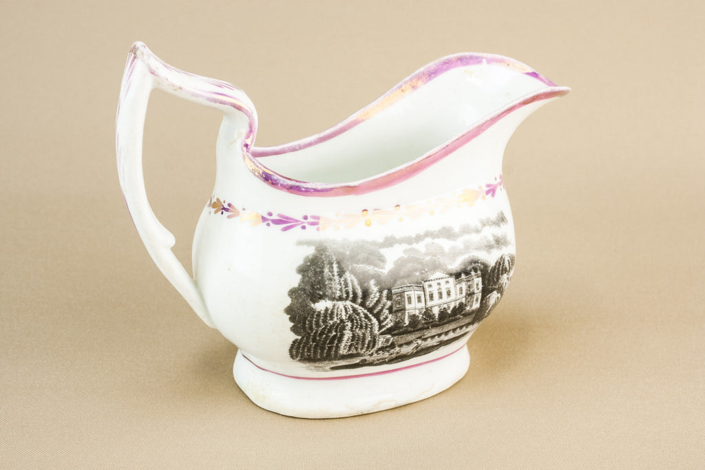 Georgian pink lustre creamer