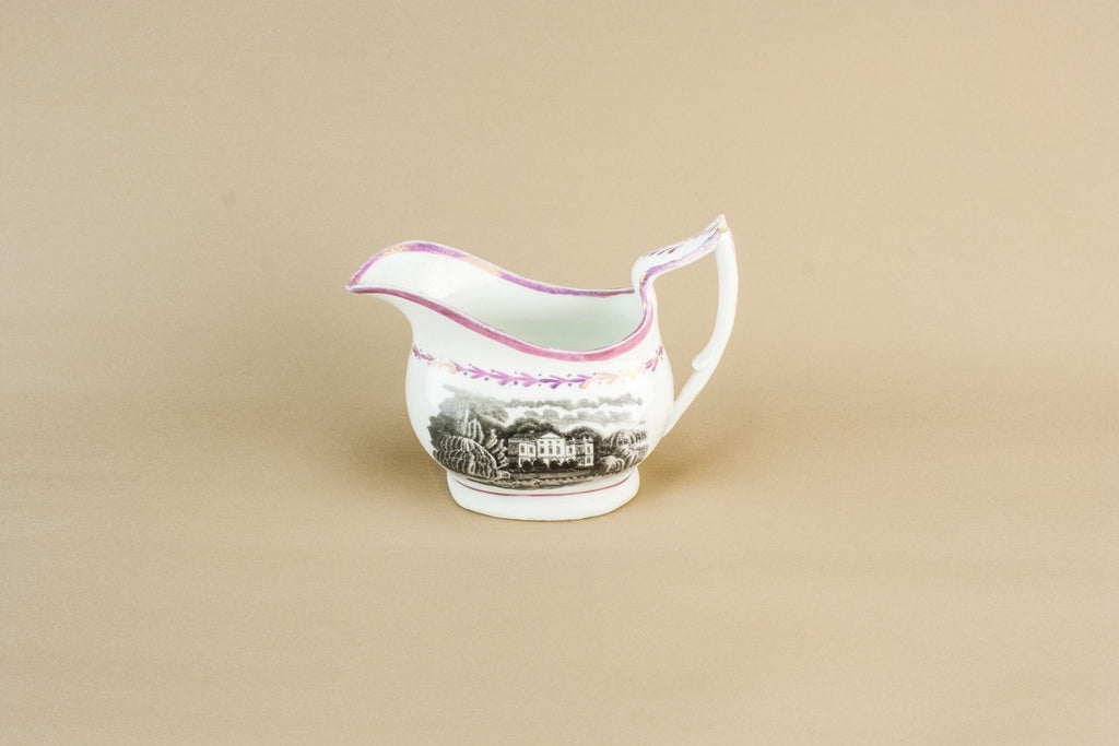 Georgian pink lustre creamer