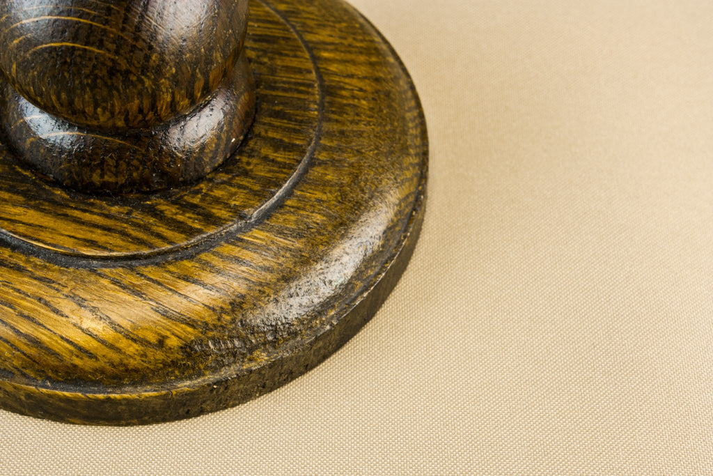 2 oak candlesticks