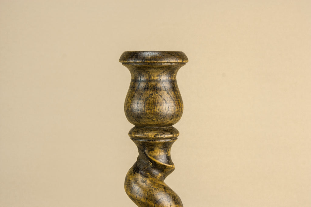 2 barley twist candlesticks