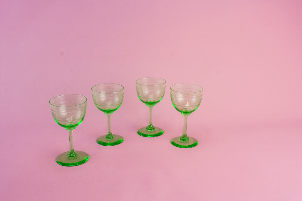 4 uranium wine glasses