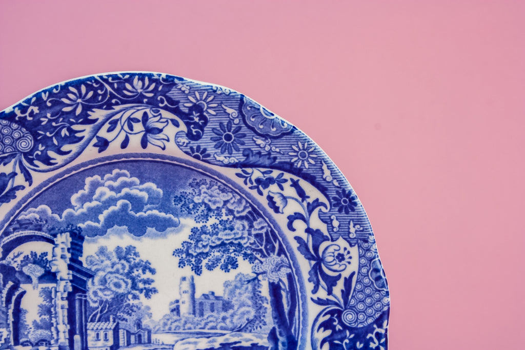 2 retro pottery plates