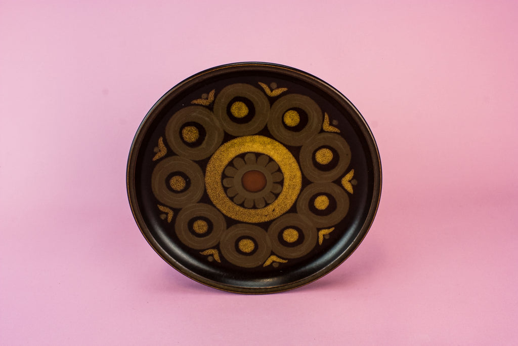 3 retro pottery plates