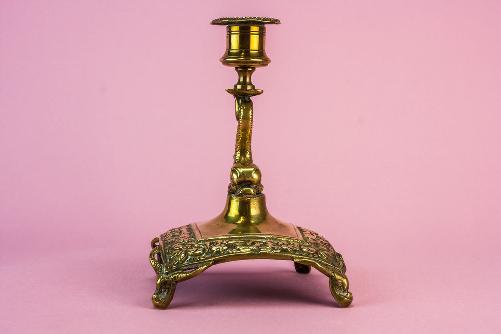 2 brass medium candlesticks