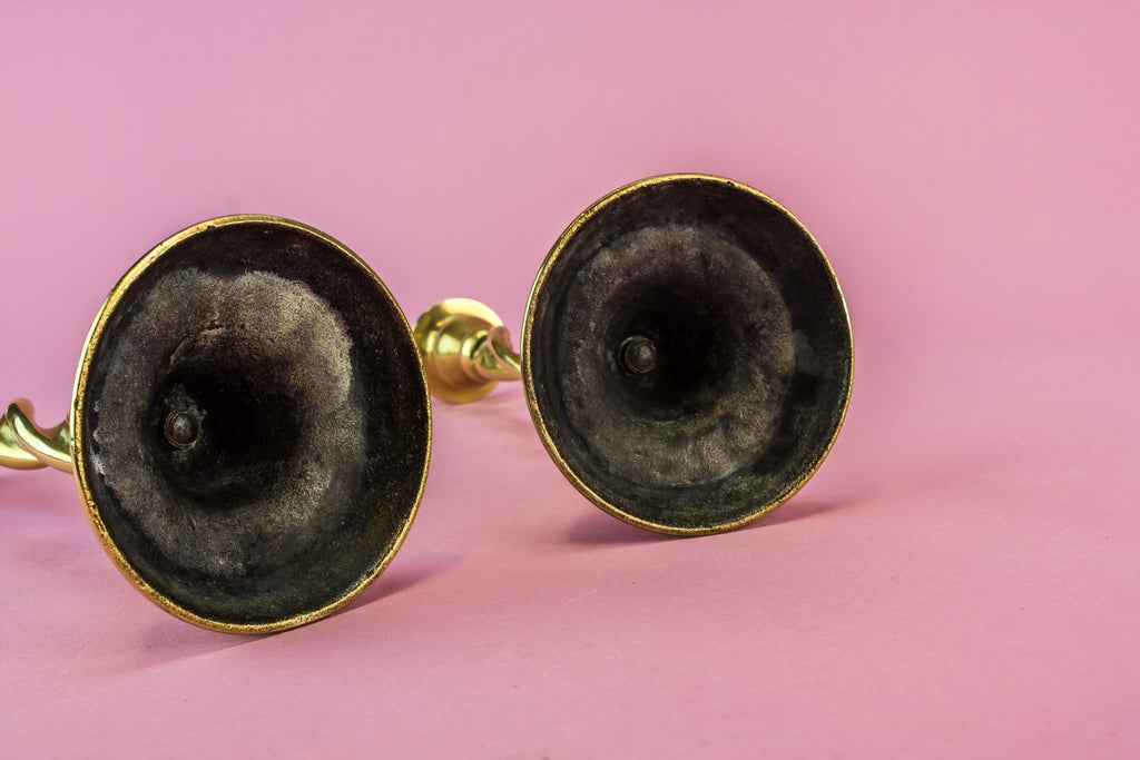 Pair of brass candlesticks