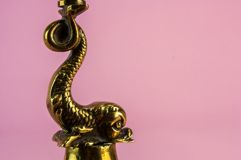 2 brass medium candlesticks