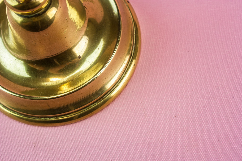 Pair of brass candlesticks