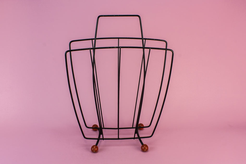 Black magazine rack