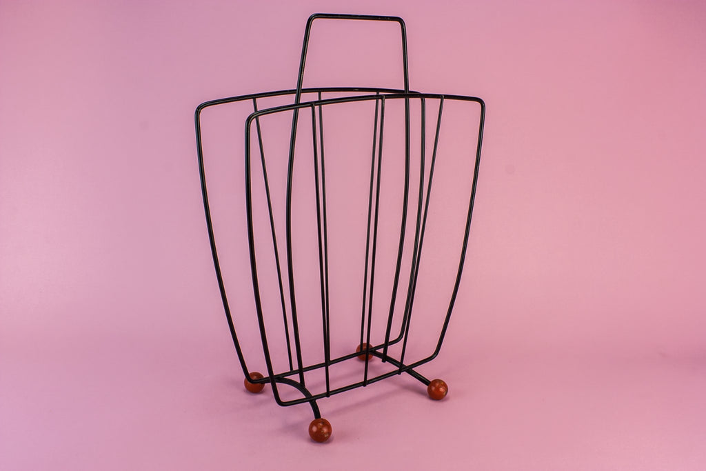 Black magazine rack