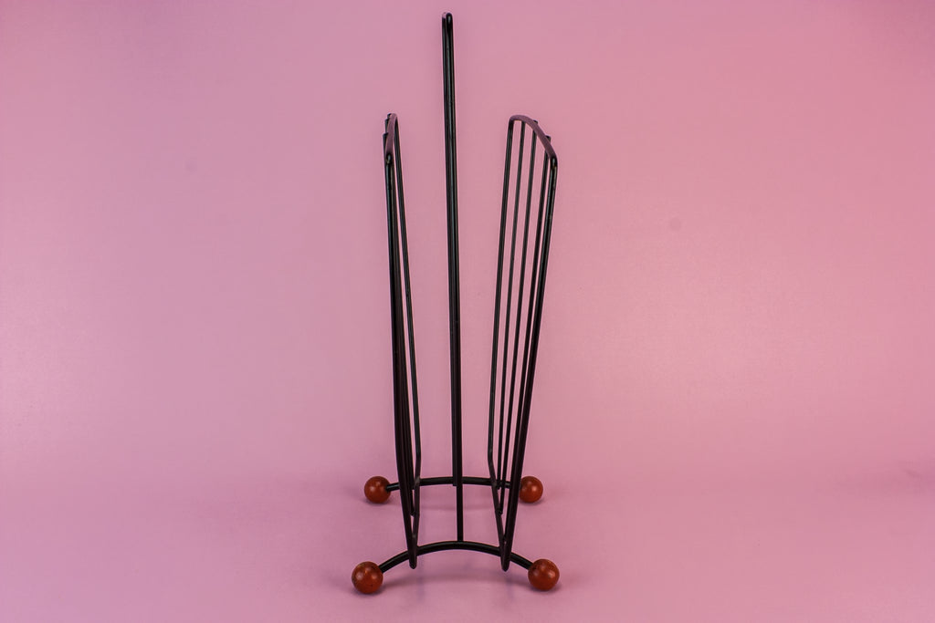 Black magazine rack
