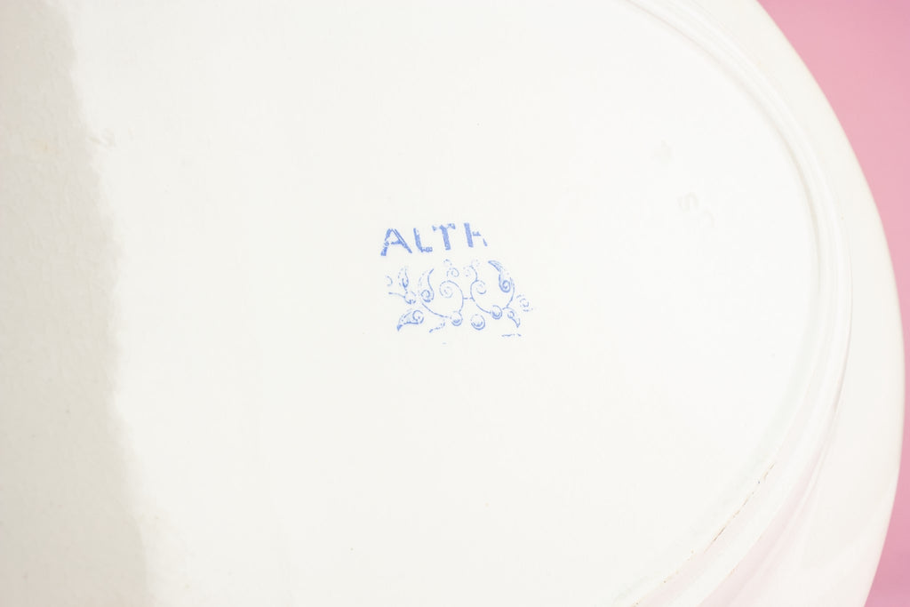 Blue and white platter