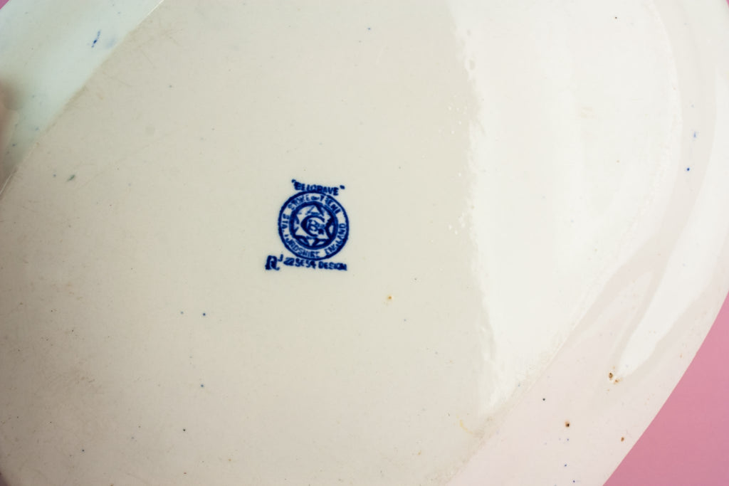 Blue and white platter