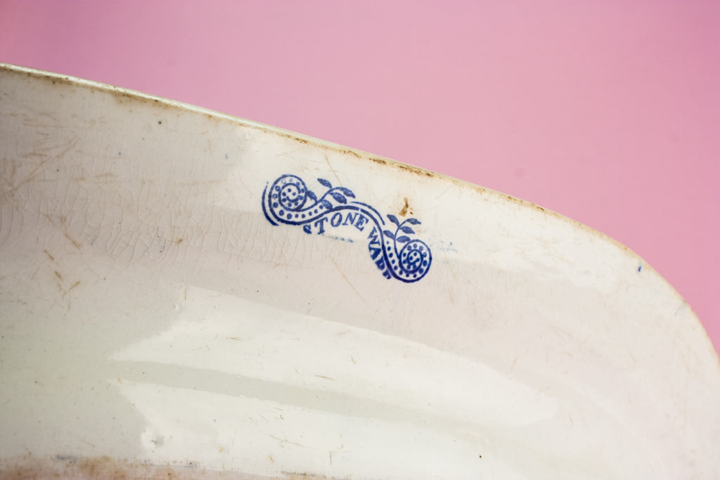 High Victorian pottery platter