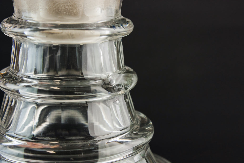 Cut glass barrel decanter