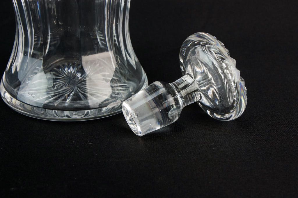 Cut glass baluster decanter