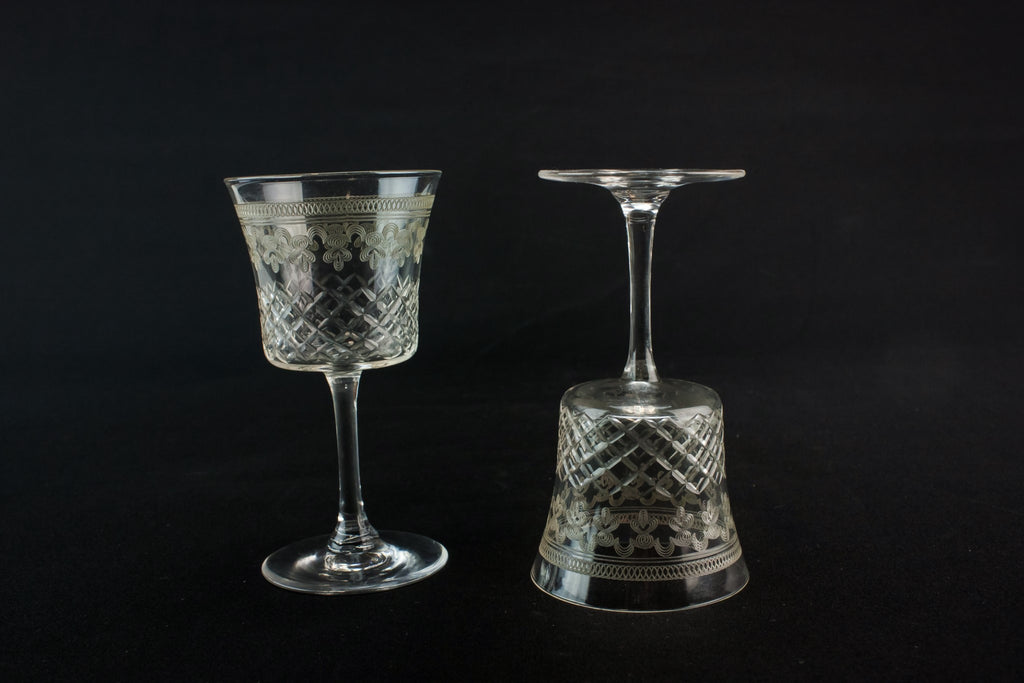 2 Pall Mall port glasses