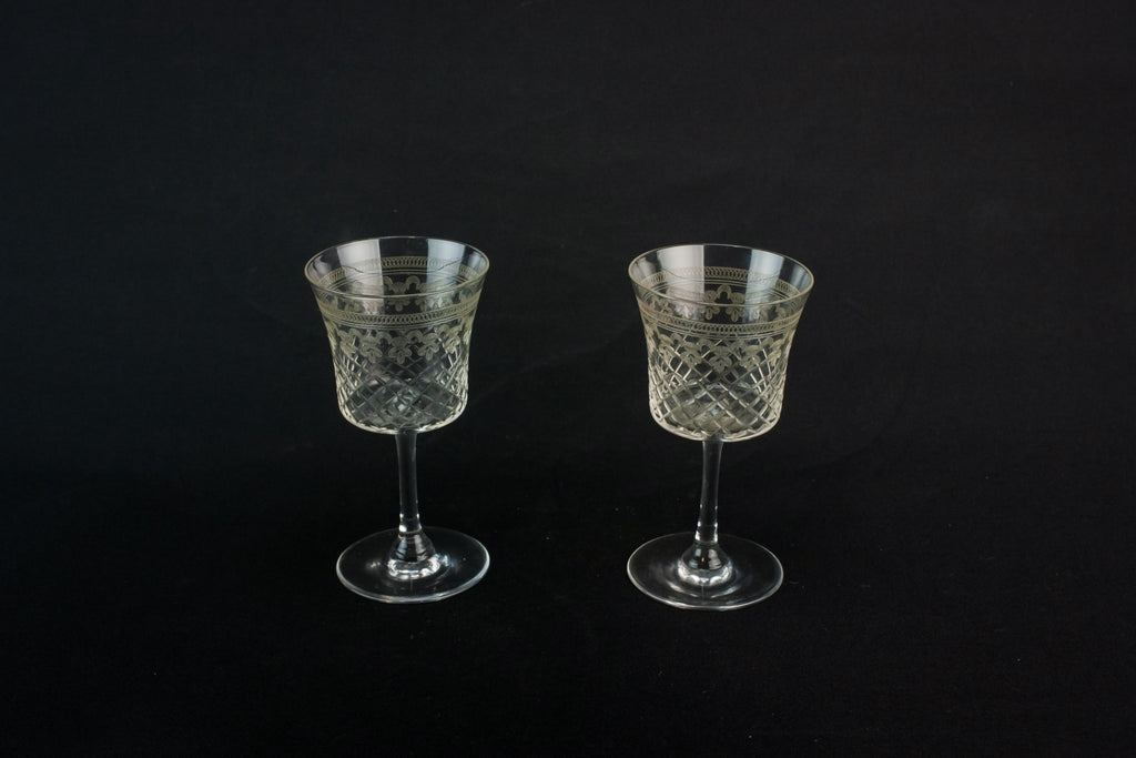 2 Pall Mall port glasses