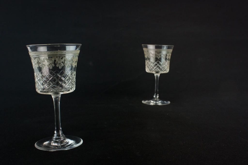 2 Pall Mall port glasses