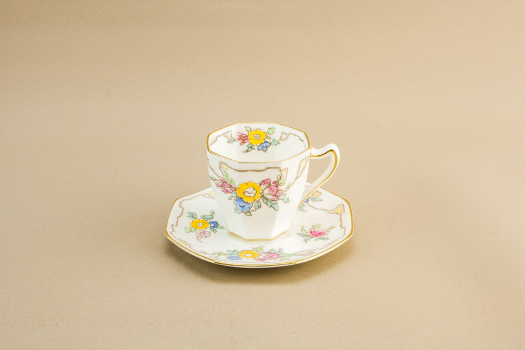 Bone china Art Deco coffee cup
