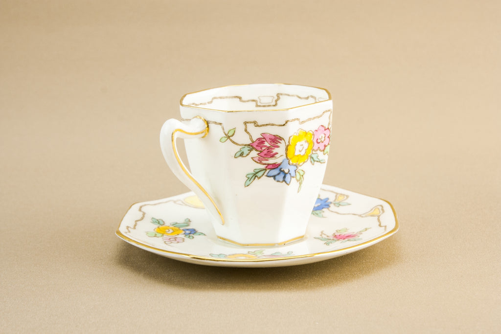 Bone china Art Deco coffee cup
