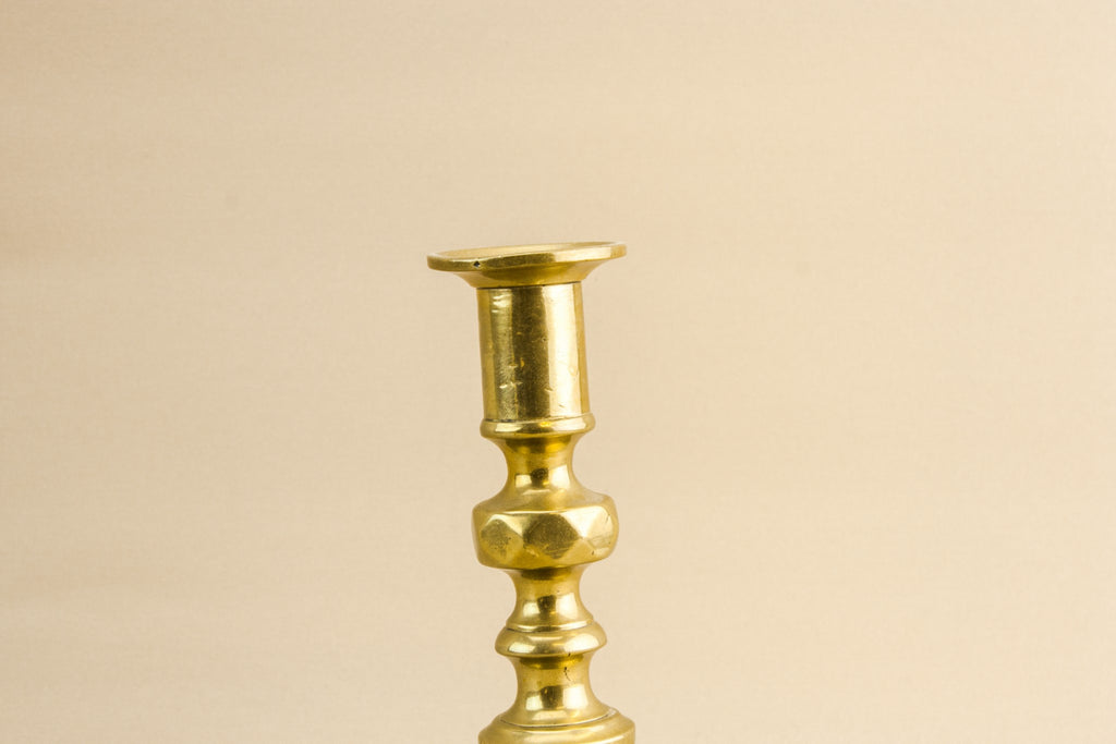 2 brass medium candlesticks