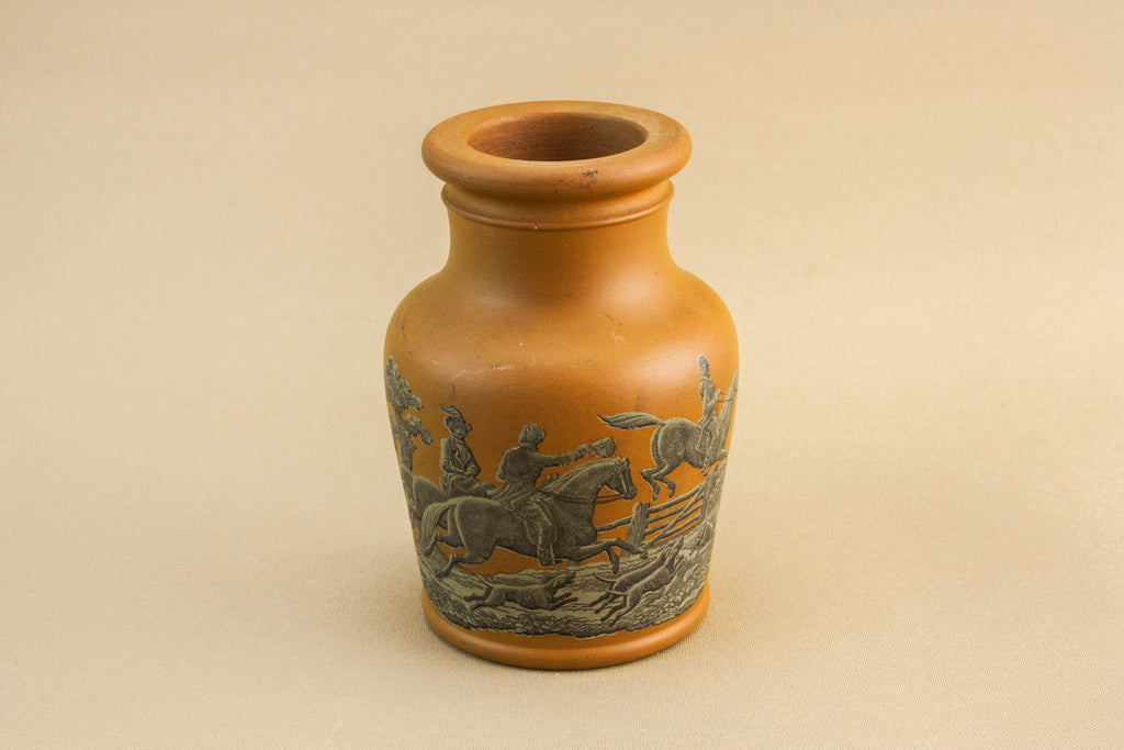 Small fox hunt vase