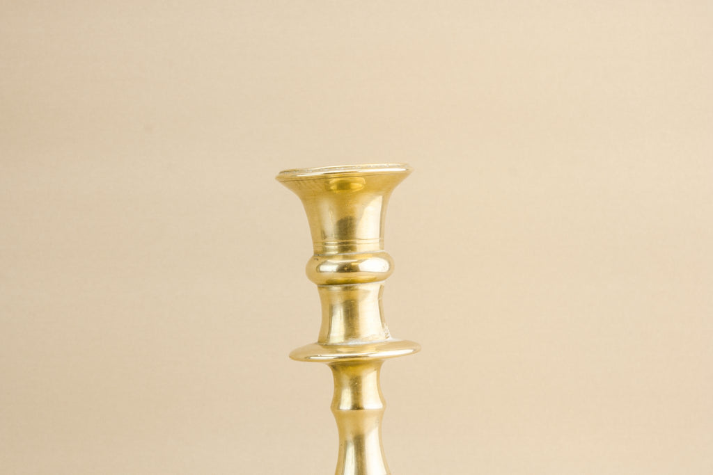 2 brass medium candlesticks