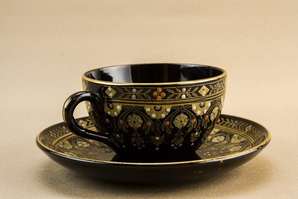 Black & gold teacup