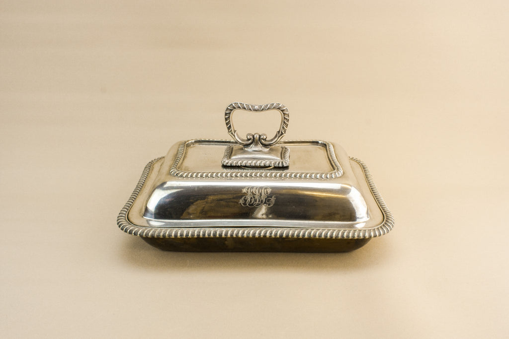 Silver plated serving dish