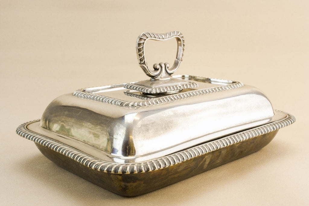 Silver plated serving dish