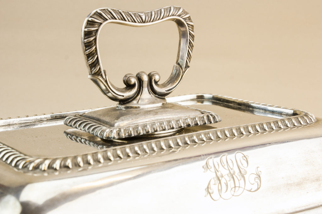 Silver plated serving dish