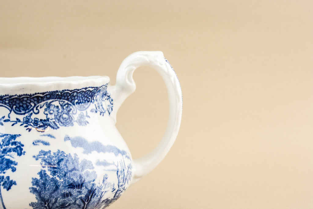 Blue pottery creamer