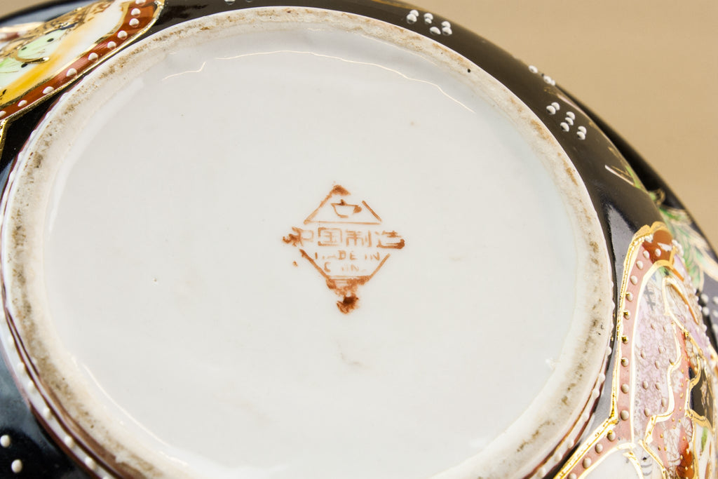 Black porcelain bowl