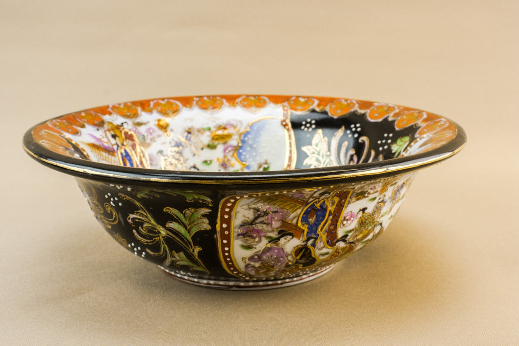 Black porcelain bowl