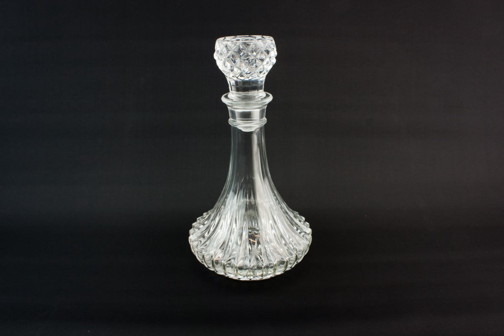 Moulded glass sherry decanter