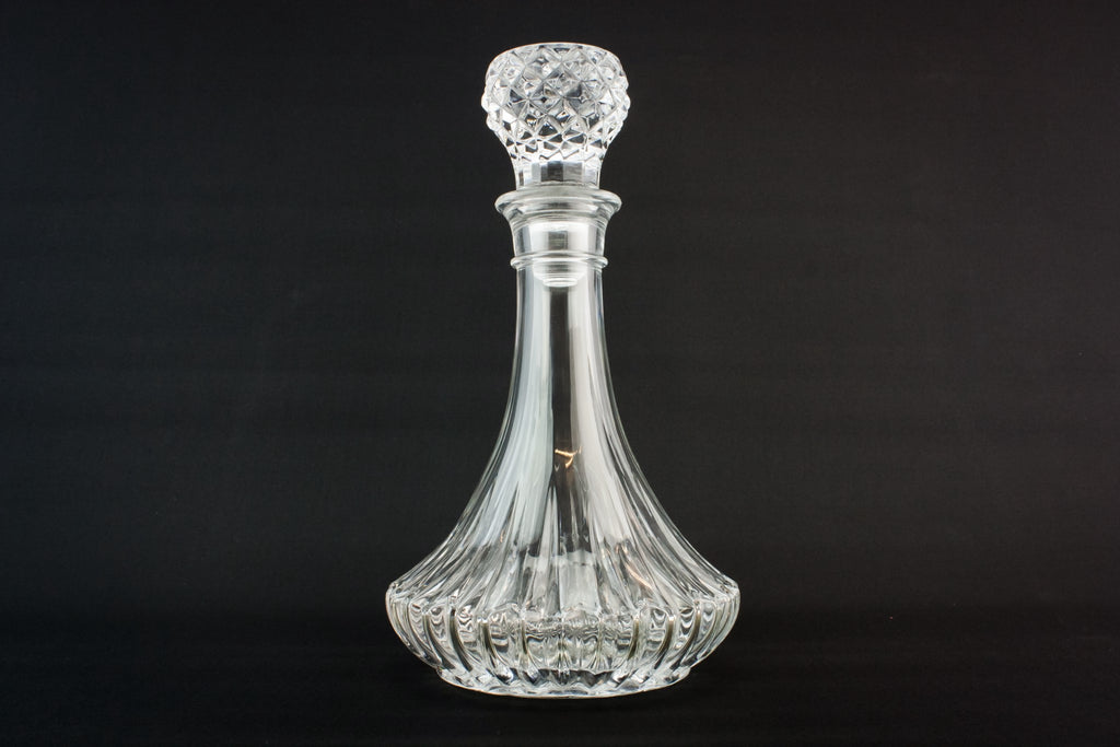 Moulded glass sherry decanter