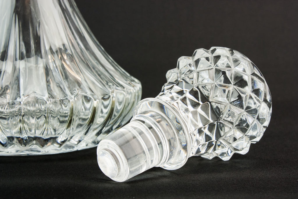 Moulded glass sherry decanter