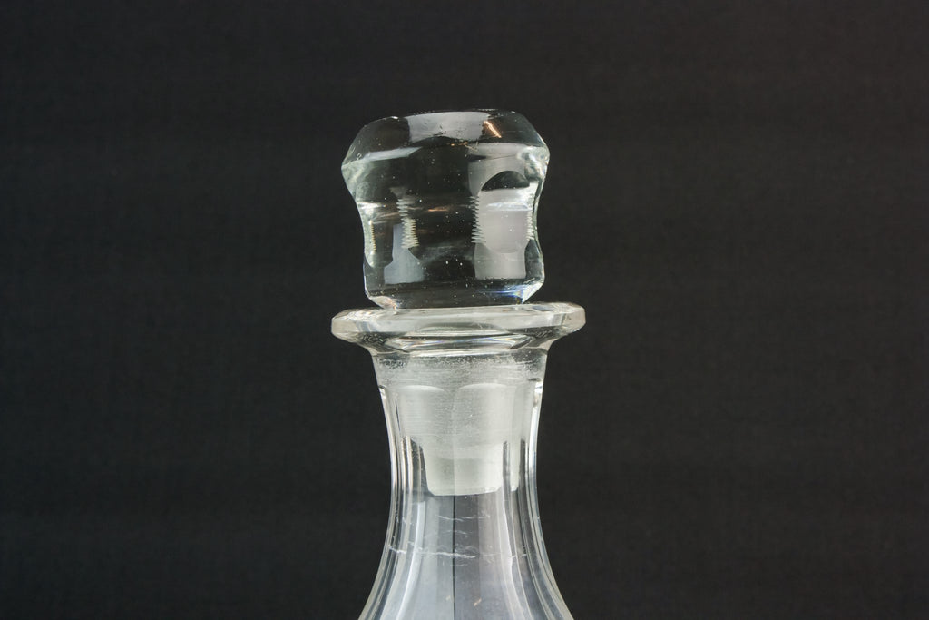 Barrel moulded glass decanter