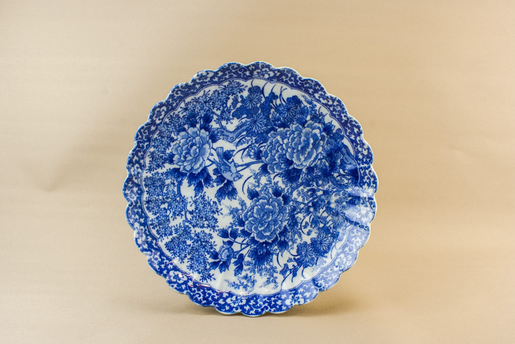 Blue and white serving dish