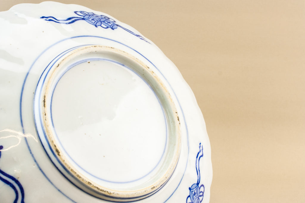 Blue and white serving dish