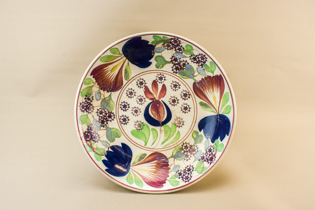 Spongeware pottery bowl