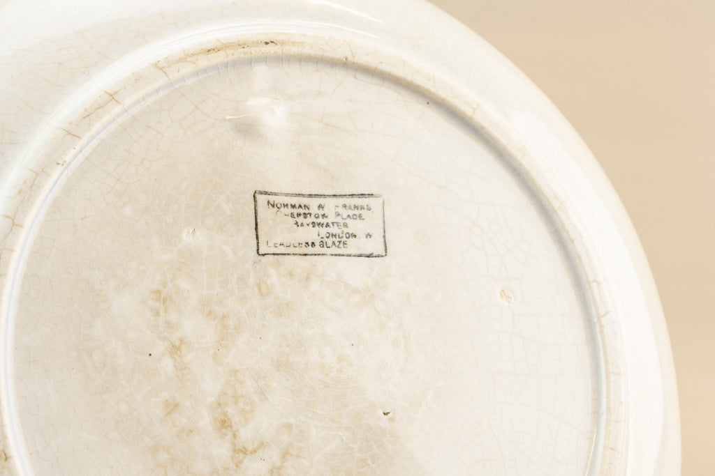 Spongeware pottery bowl