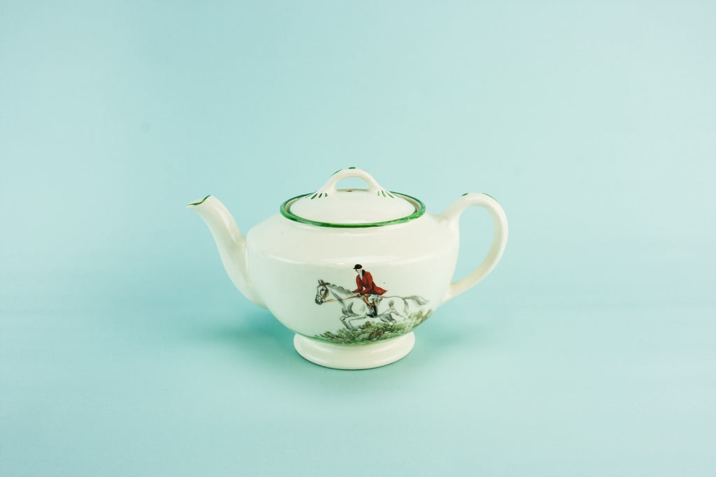Art Deco fox hunt teapot